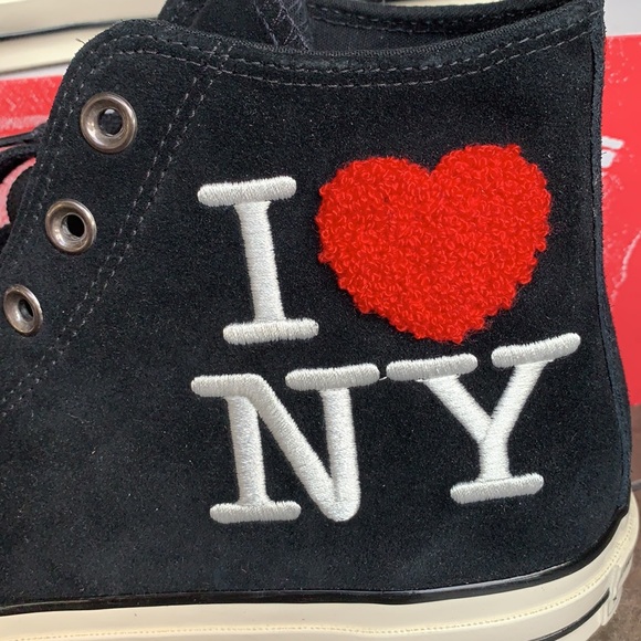 CONVERSE CTAS 70 HI I LOVE NY Black/Egret/Red MENS - Picture 6 of 16